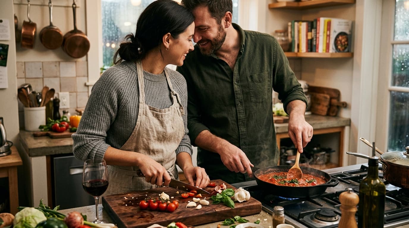 The Benefits of Sharing Experiences: Cooking Together for Intimacy